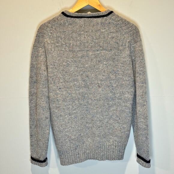 Vintage Brian MacNeil Gray V-neck Wool Blend Sweater - size Large - Picture 5 of 5